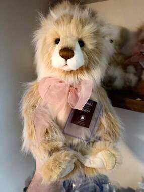 Charlie Bears CB232221B 19" Daybreak Long Pile Plush Golde/Cream Fur NWT